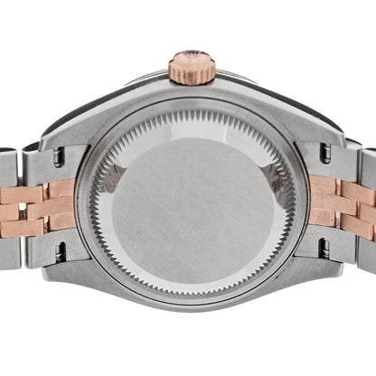 Rolex Stainless Steel 18K Everose Gold Diamond 28mm Oyster Perpetual Datejust Watch Sundust 279171 4 of 5