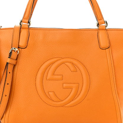 Gucci Pebbled Calfskin Small Soho Top Handle Bag Curcuma 8 of 11