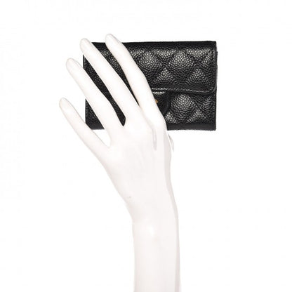 Chanel Caviar Quilted Flap Card Holder Black 2 of 4