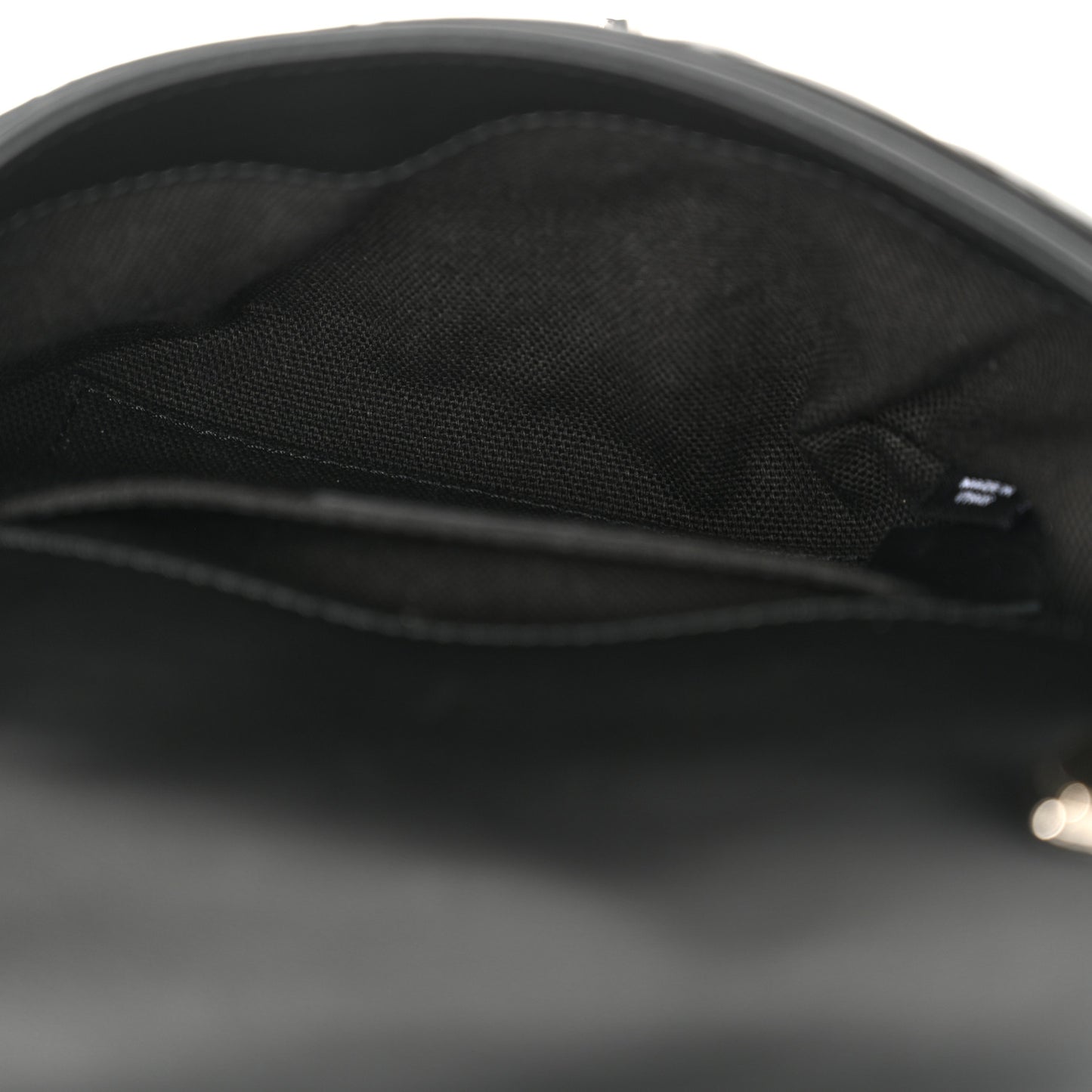 Calfskin Quilted CC Uniform Flap Belt Bag Black