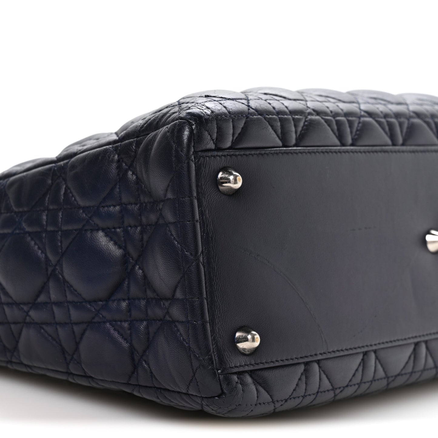 Lambskin Cannage Large Lady Dior Royal Blue