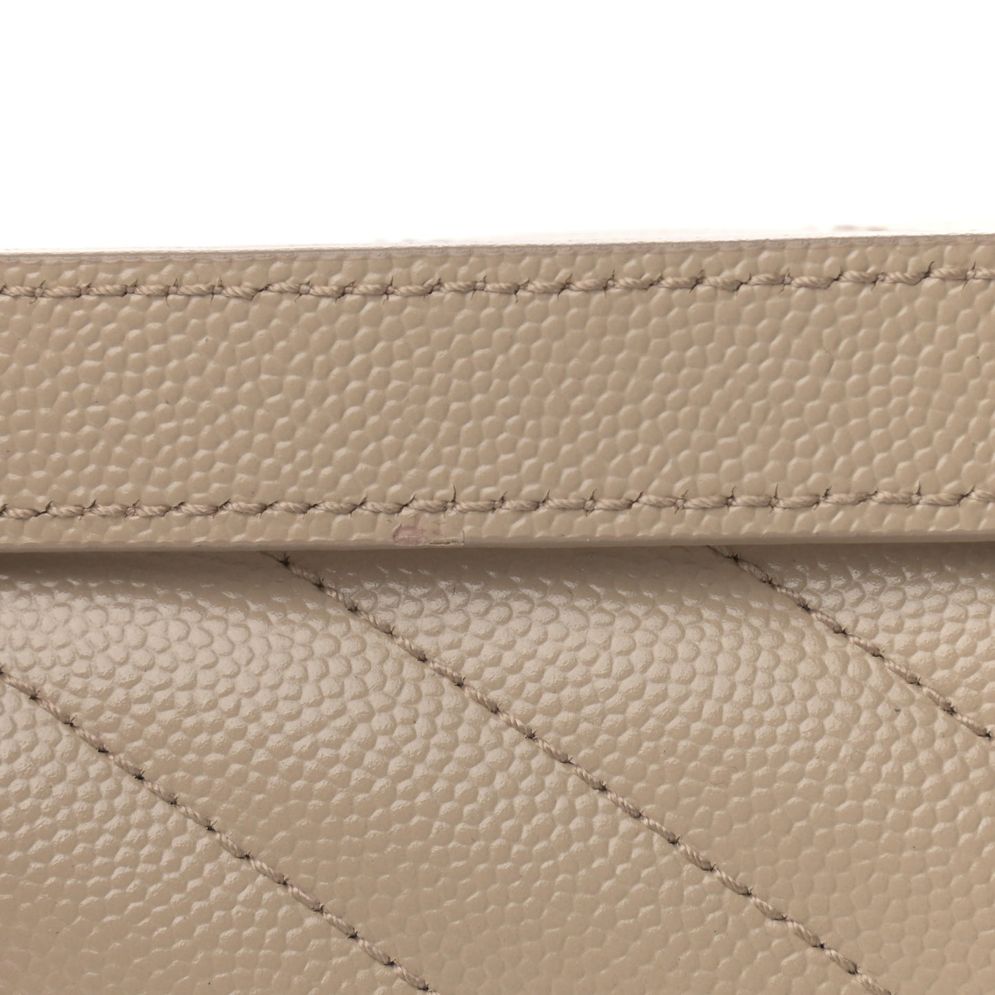 Grain De Poudre Matelasse Chevron Large Monogram Satchel Dark Beige