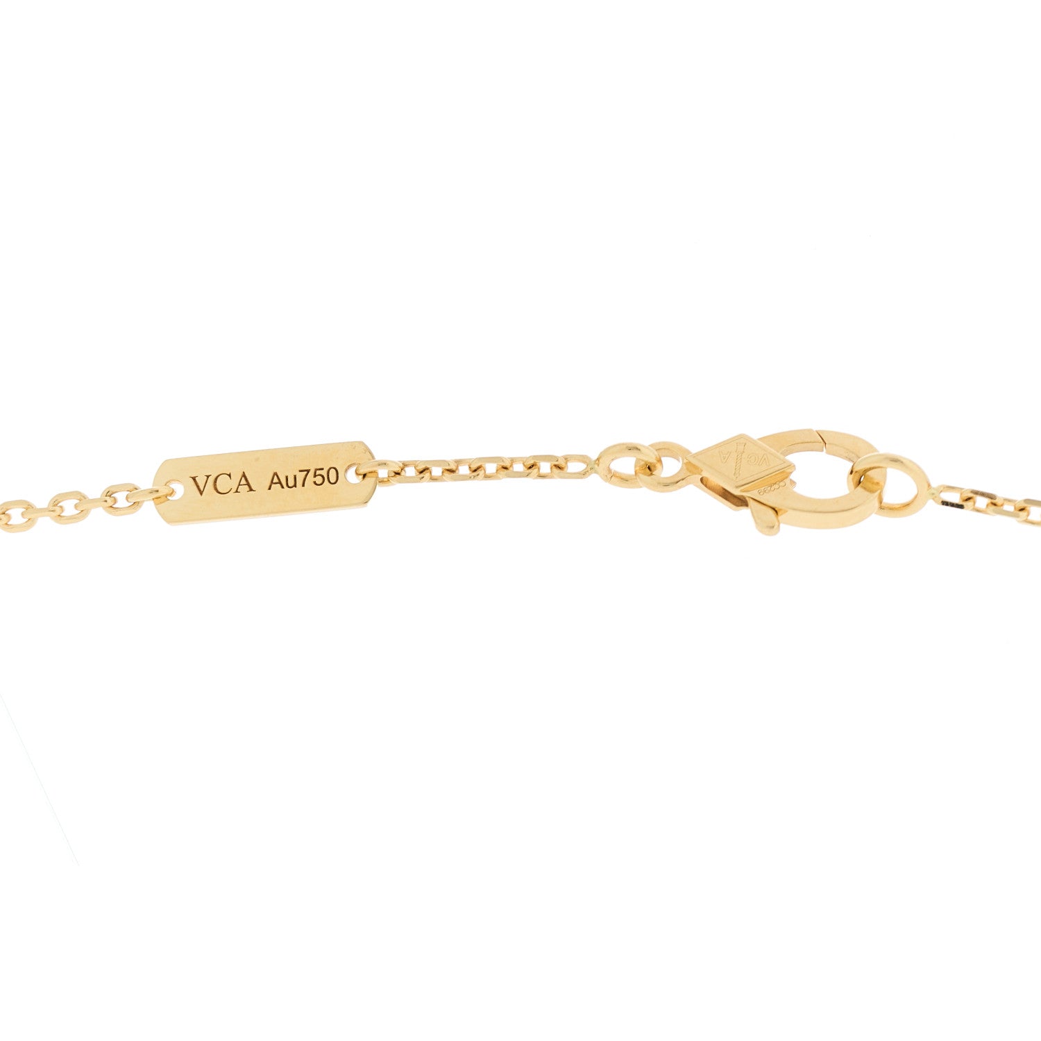 Van Cleef & Arpels 18K Yellow Gold Black Onyx Vintage Alhambra Pendant Necklace 5 of 6