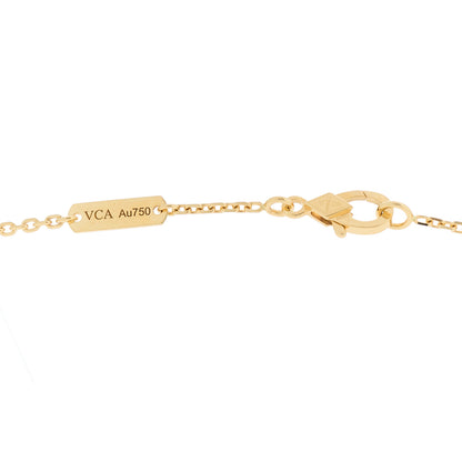 Van Cleef & Arpels 18K Yellow Gold Black Onyx Vintage Alhambra Pendant Necklace 5 of 6