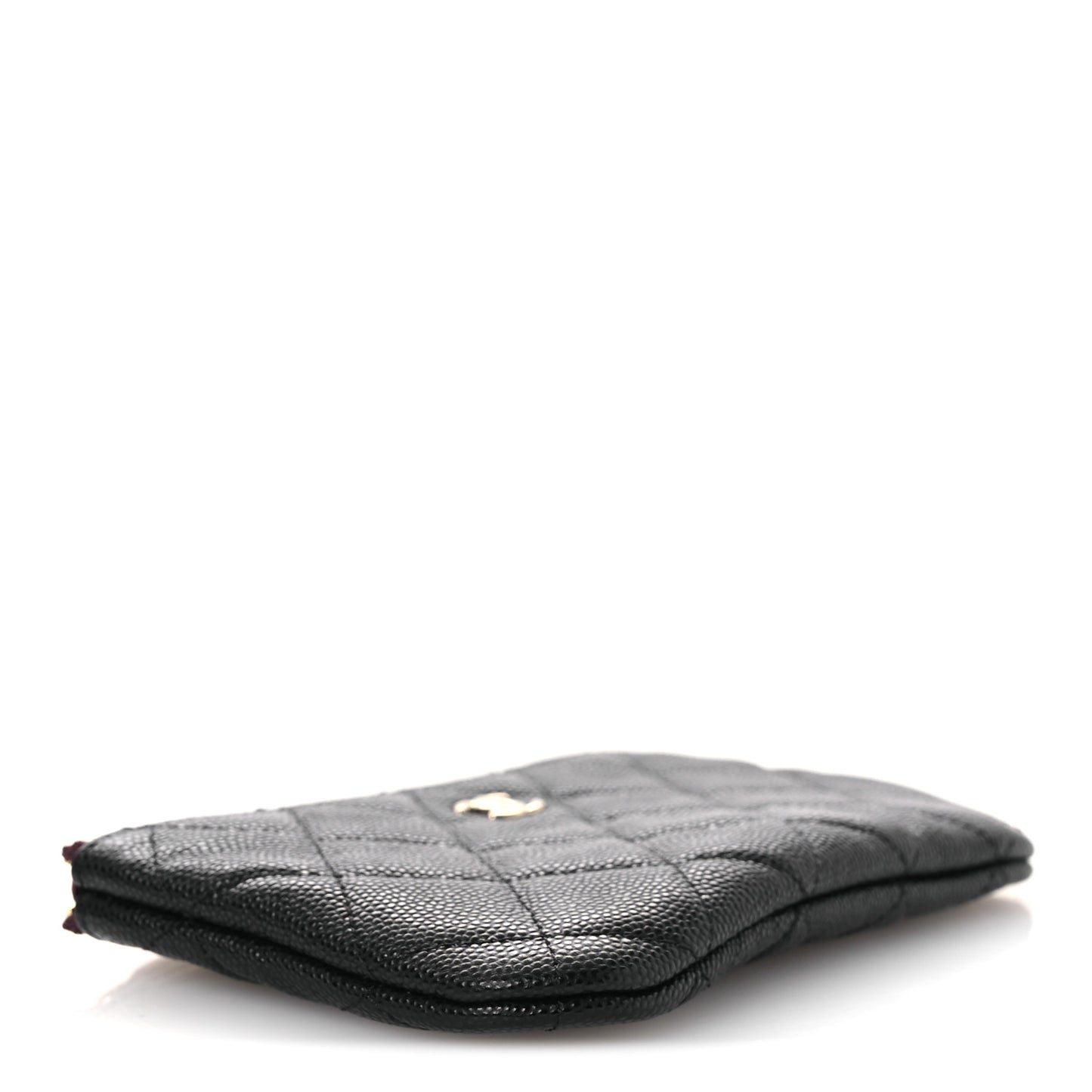 Caviar Quilted Small Cosmetic Case Black