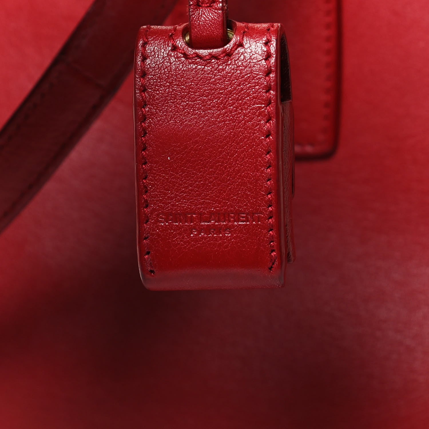Saint Laurent Calfskin Small Sac De Jour Lipstick Red 9 of 16