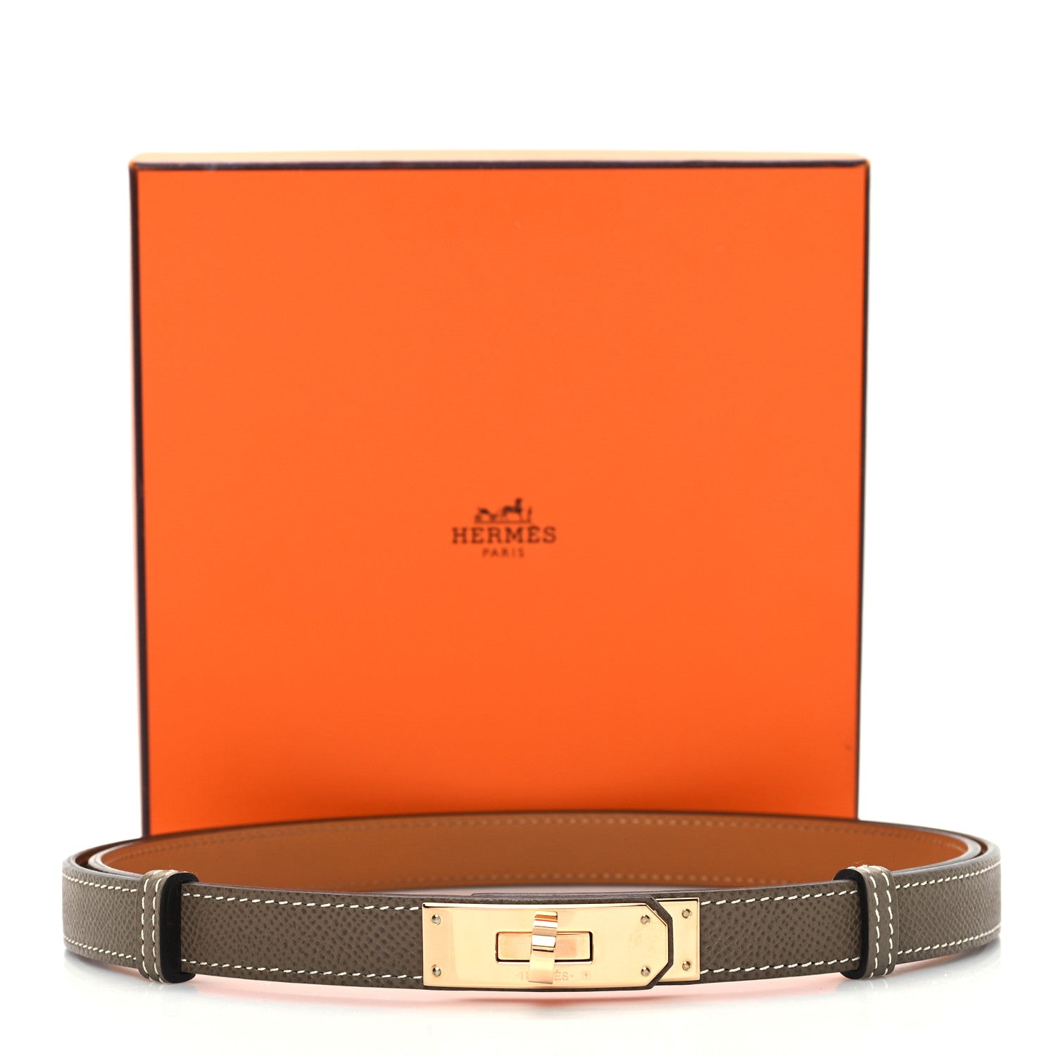 Hermes Epsom Kelly Belt Etoupe 4 of 4