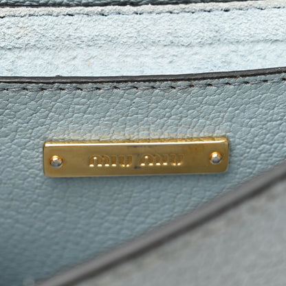 Miu Miu Goatskin Madras Soft Calf Crystal Embellished Shoulder Bag Astrale 6 of 13