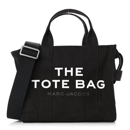 Marc Jacobs Cotton Canvas Small The Traveler Tote Bag Black 1 of 5