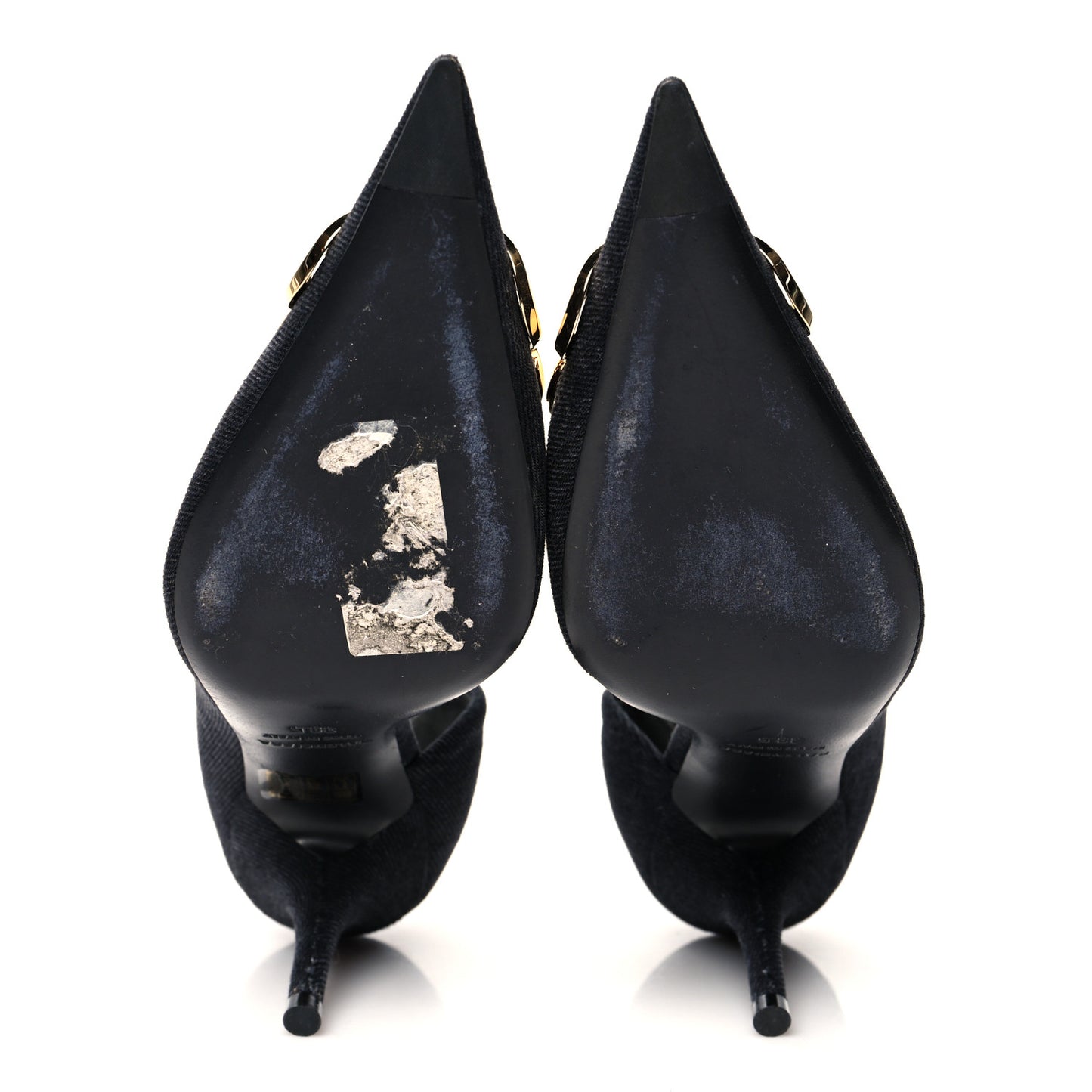 Denim BB D'Orsay Pointed Toe Knife 80mm Pump 38.5 Black