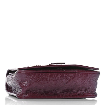 Saint Laurent Crinkled Calfskin Matelasse Monogram Niki Chain Wallet Dark Legion Red 4 of 8