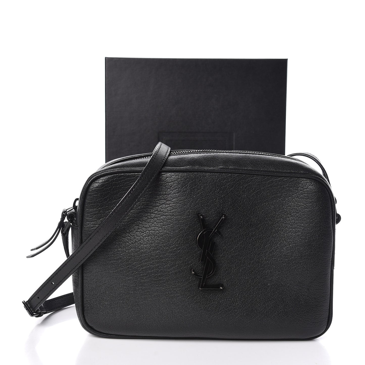 Smooth Calfskin Monogram Lou Camera Bag Black