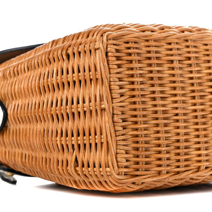 Miu Miu City Calfskin Wicker Midollino Bag White 7 of 12