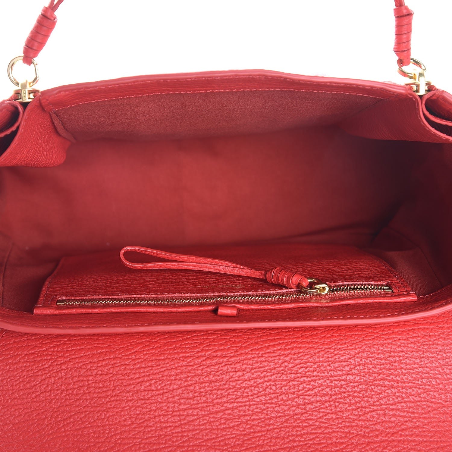 3.1 Phillip Lim 3.1 Textured Calfskin Medium Pashli Satchel Red 6 of 8