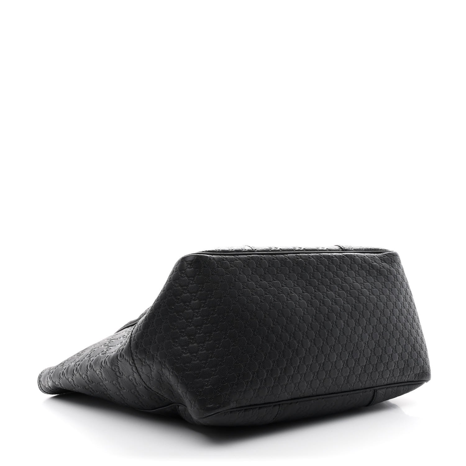 Gucci Guccissima Medium Bree Zippered Tote Black 4 of 10