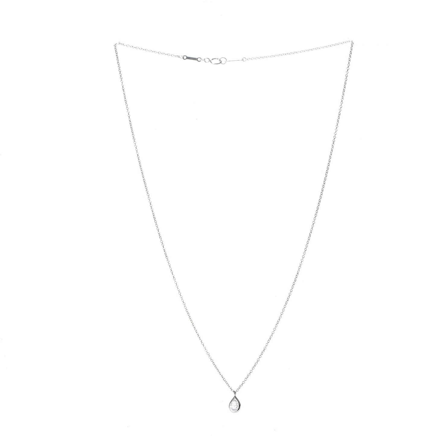 Platinum Pear Shape .25ctw Diamonds By The Yard Necklace