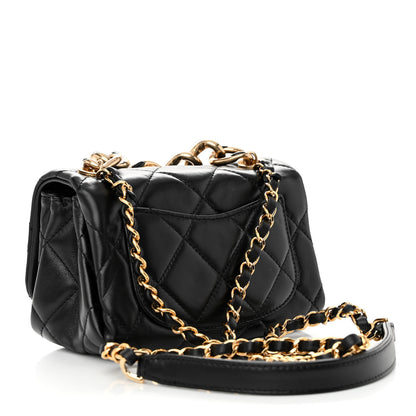Chanel Lambskin Quilted Mini Color Match Flap Black 3 of 11