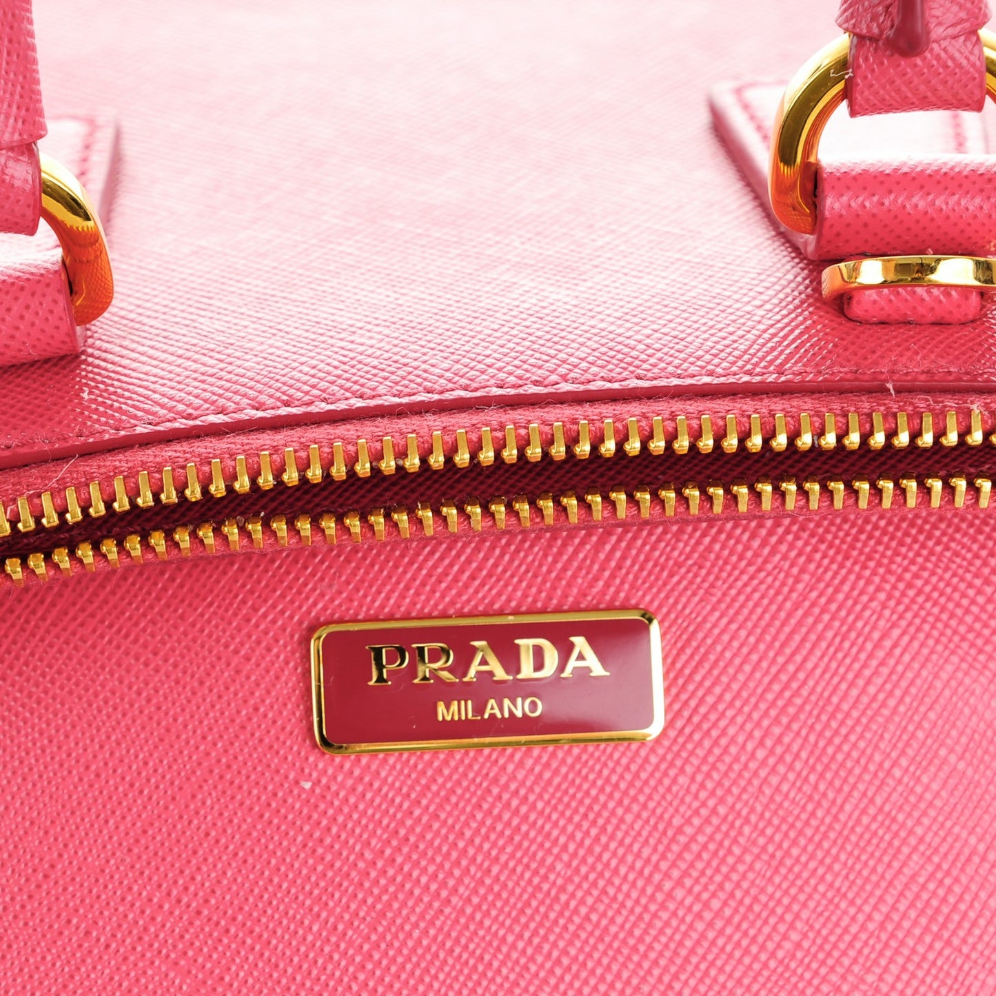 Saffiano Mini Galleria Double Zip Tote Peonia