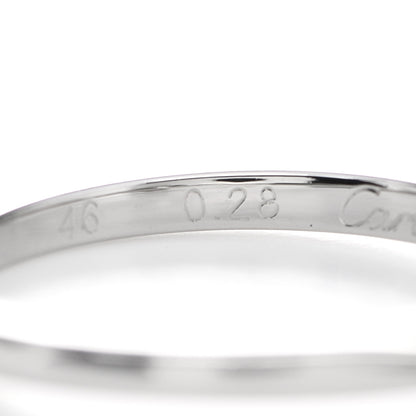 Cartier Platinum Diamond .28ct Solitaire Engagement Ring 46 3.75 7 of 8