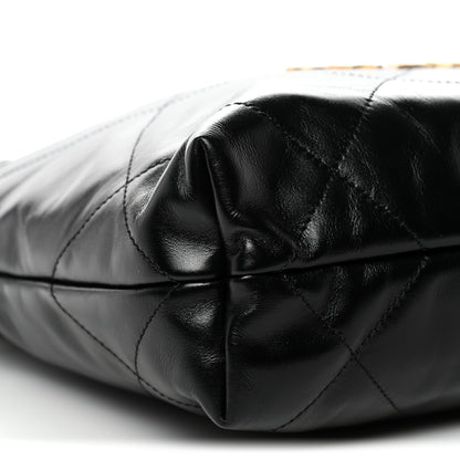 Chanel Shiny Calfskin Quilted Small Chanel 22 Black 10 of 11