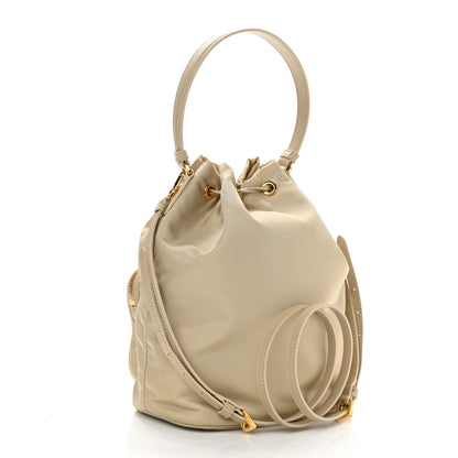 Prada Re-Nylon Saffiano Duet Bucket Crossbody Bag Deserto 3 of 10