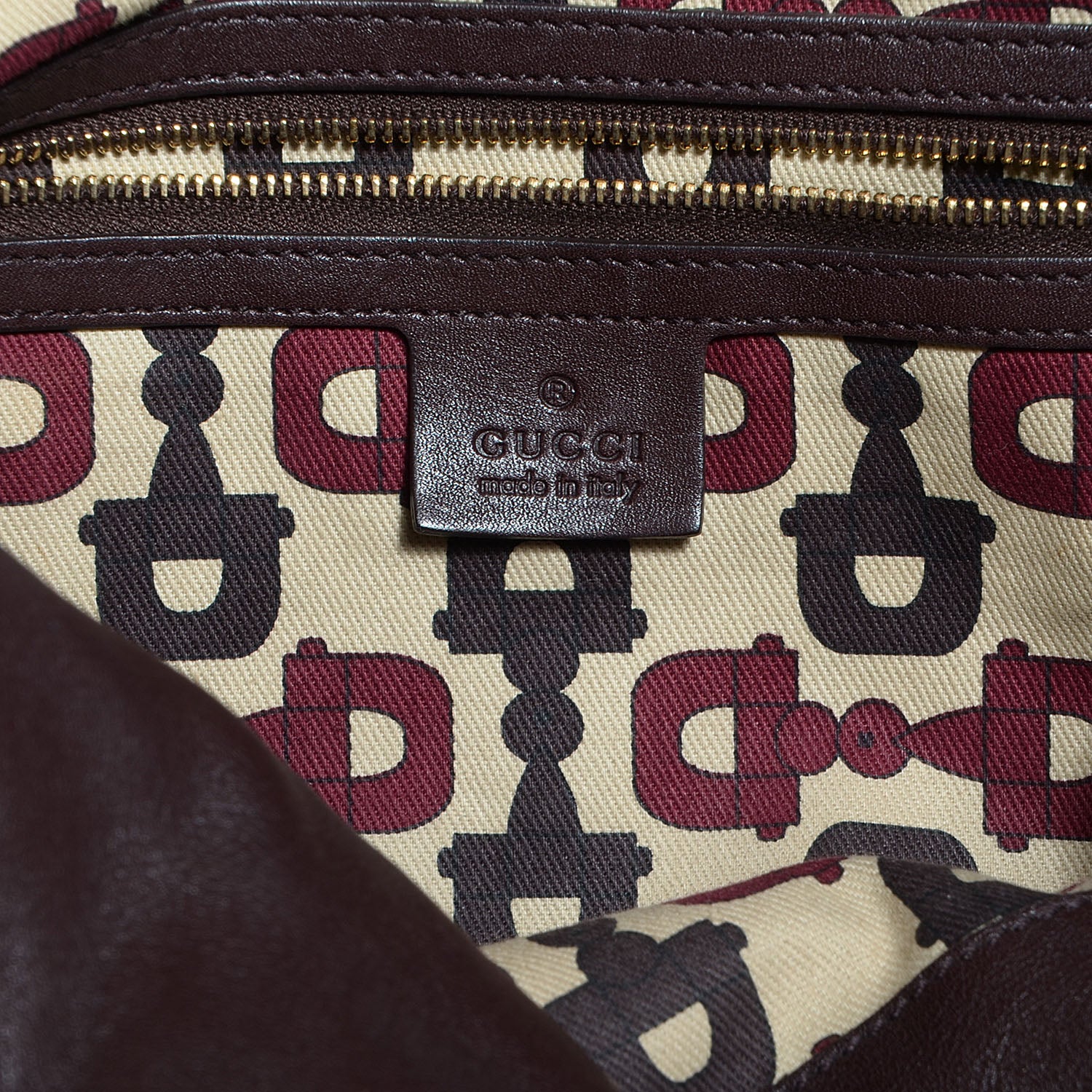 Gucci Guccissima Medium Hysteria Top Handle Bag Dark Brown 6 of 7