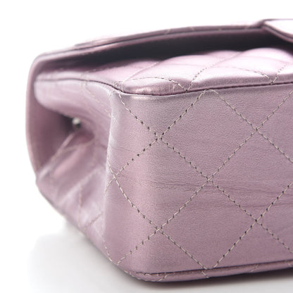 Chanel Metallic Calfskin Quilted Mini Rectangular Flap Pink 8 of 9