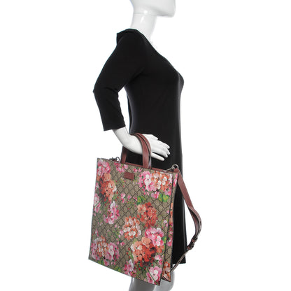 Gucci Soft GG Supreme Monogram Blooms Vertical Tote Beige Multicolor Dry Rose 3 of 10