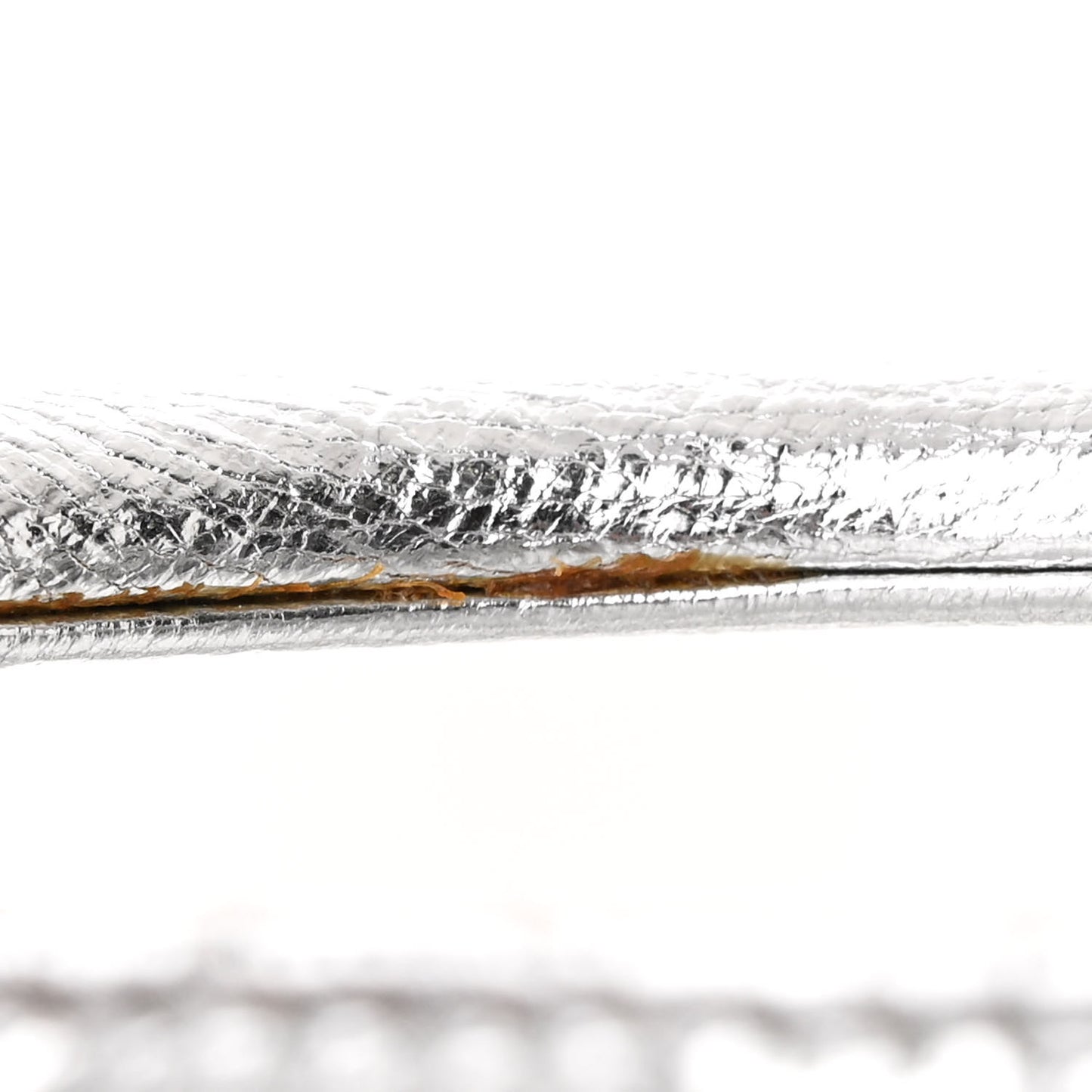 Metallic Grained Calfskin Cannage Small Lucky Badges My Lady Dior Silver