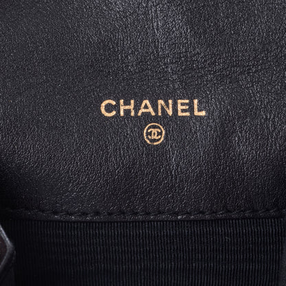 Chanel Calfskin Diamond Stitched CC Card Holder Black 5 of 7