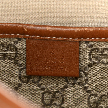 Gucci GG Monogram Flap Messenger Bag Beige Dark Brown 6 of 14