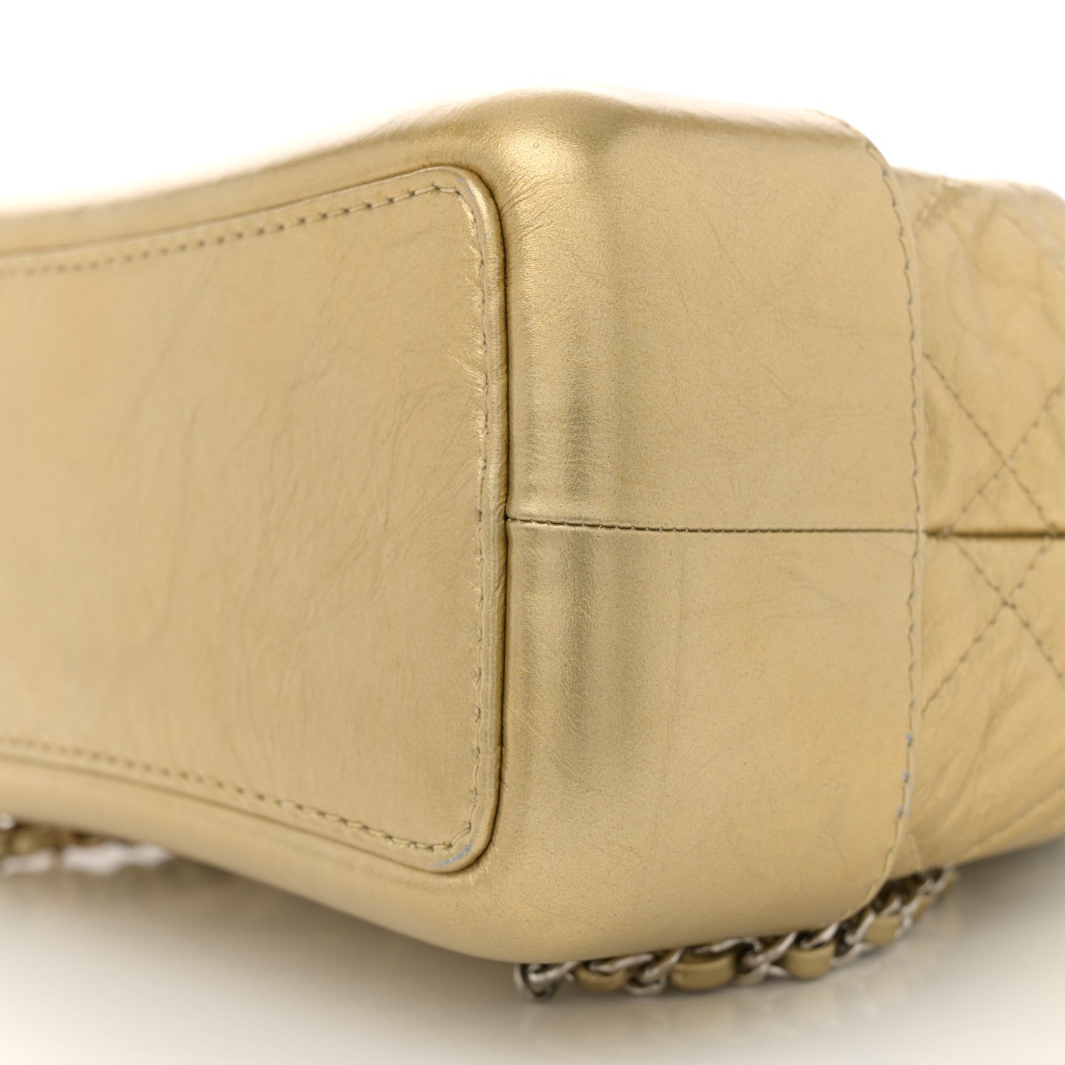 Chanel Metallic Lambskin Small Quilted Gabrielle Backpack Gold 10 of 10