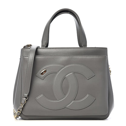 Chanel Lambskin Small CC Mania Shoulder Bag Grey 1 of 9