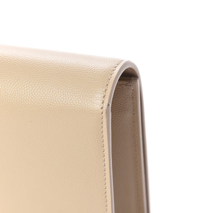 Saint Laurent Grain De Poudre Classic Kate Monogram Clutch Nude Powder 7 of 15