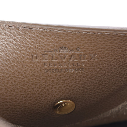 Delvaux Grained Calfskin D Flat Clutch Brown 6 of 12