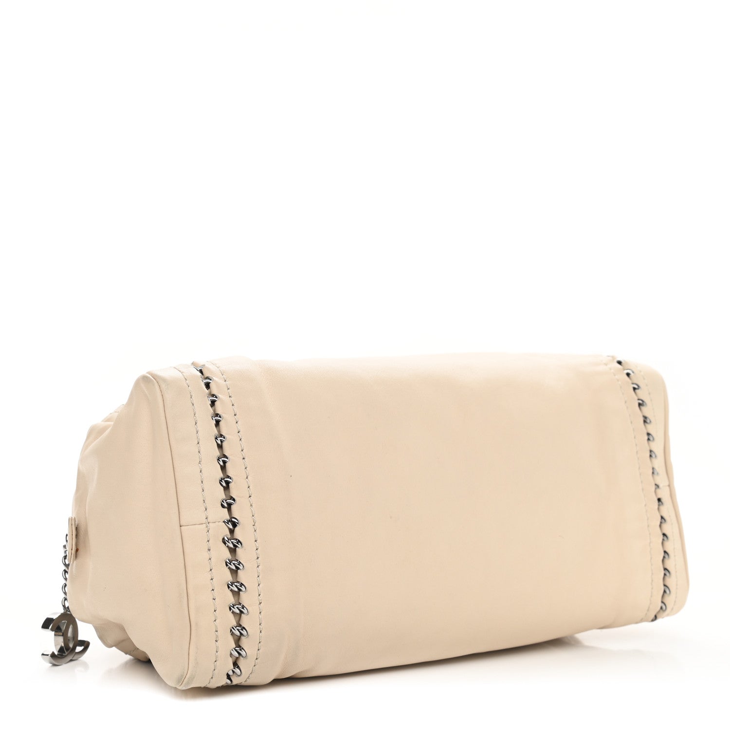 Chanel Smooth Calfskin Medium Luxe Ligne Bowler Light Beige 4 of 13