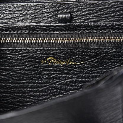 3.1 Phillip Lim 3.1 Textured Calfskin Studded Mini Pashli Satchel Black 5 of 8