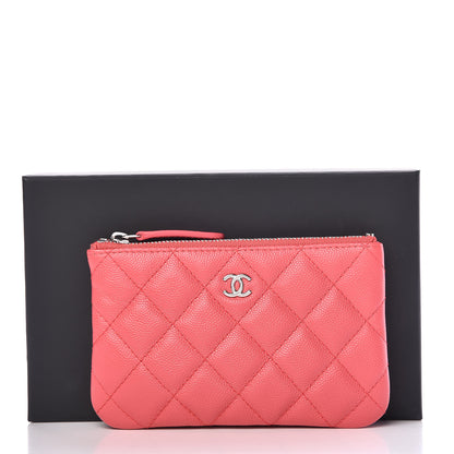 Chanel Caviar Quilted Small Cosmetic Case Dark Pink 10 of 10