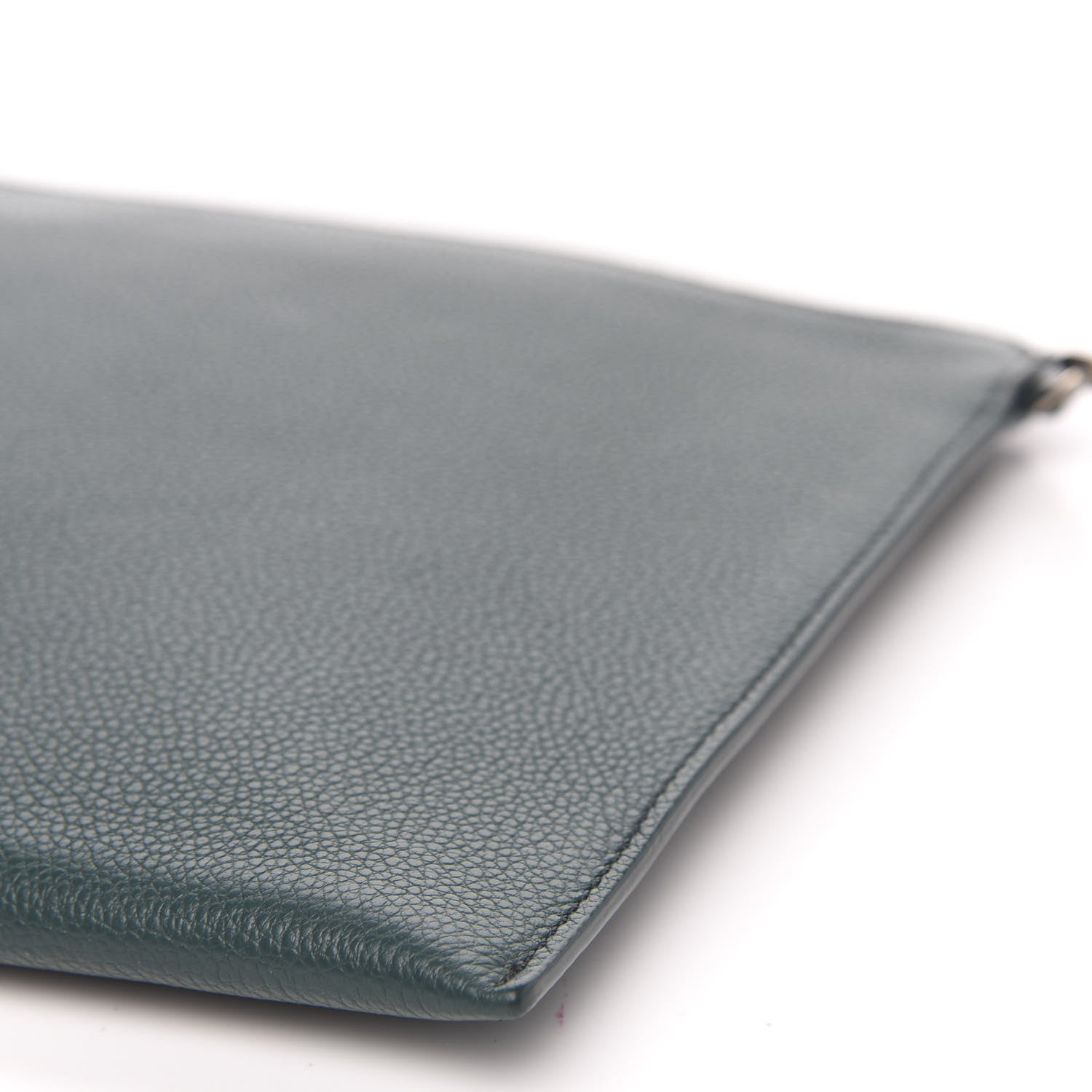 Burberry Grainy Calfskin Edin Zip Pouch Dark Cyan 9 of 9