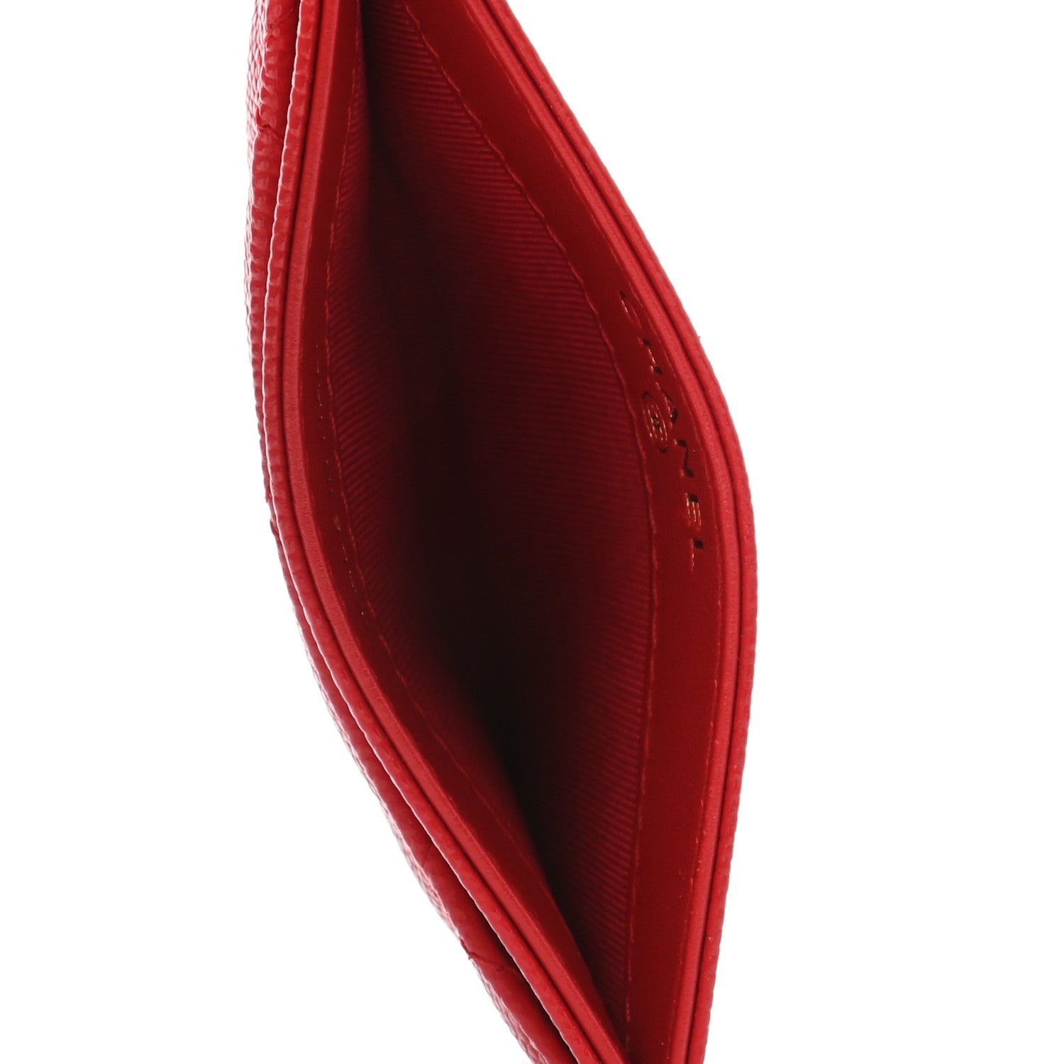 Chanel Caviar Quilted Card Holder Red 5 of 9