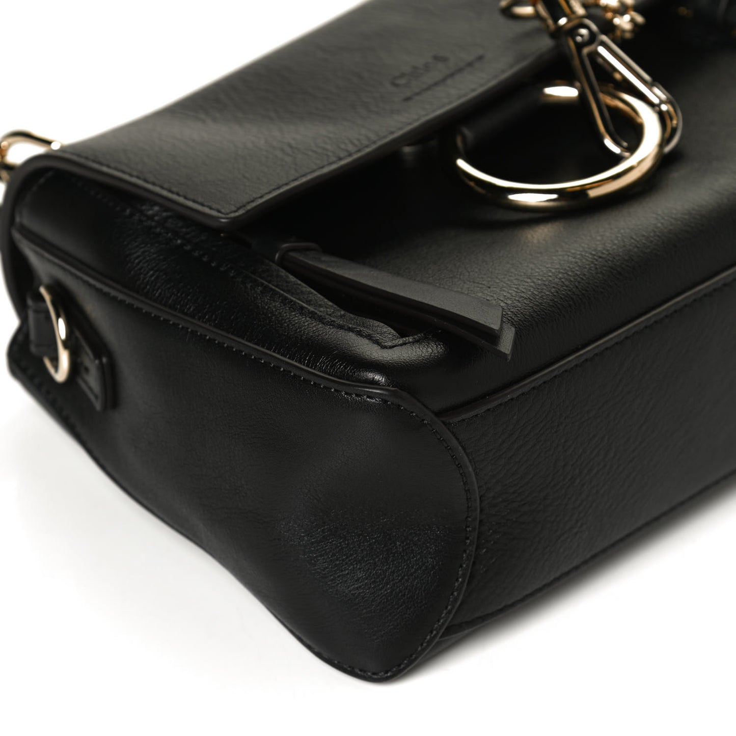 Calfskin Mini Faye Day Shoulder Bag Black