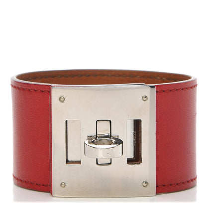 Hermes Tadelakt Kelly Dog Bracelet Rouge Vif 1 of 6