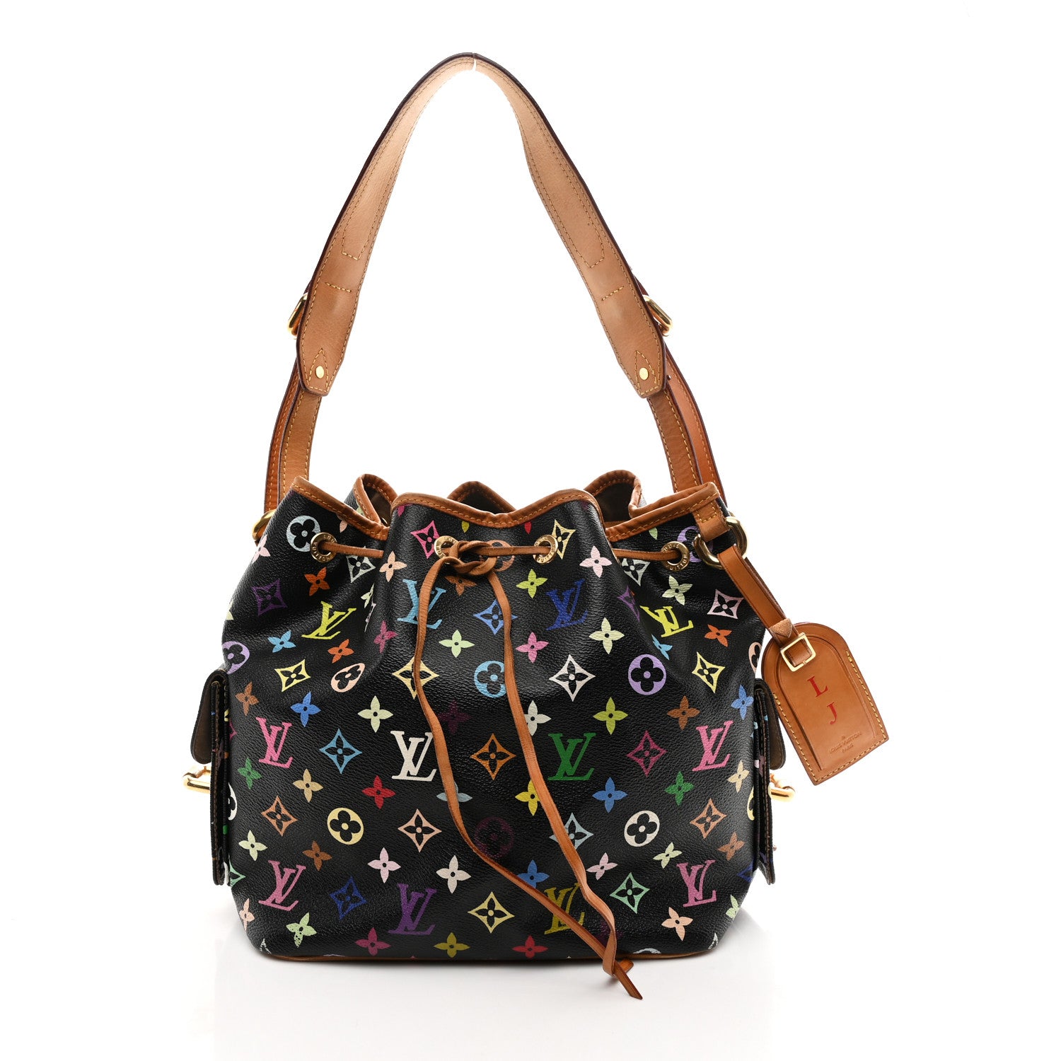 Louis Vuitton Monogram Multicolor Petit Noe Black 1 of 10