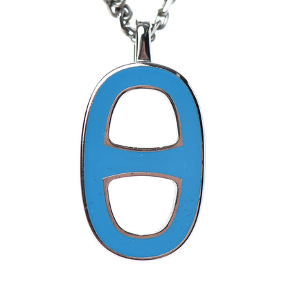Hermes Laquered Iliade Pendant Necklace Bleu Paradis 4 of 5