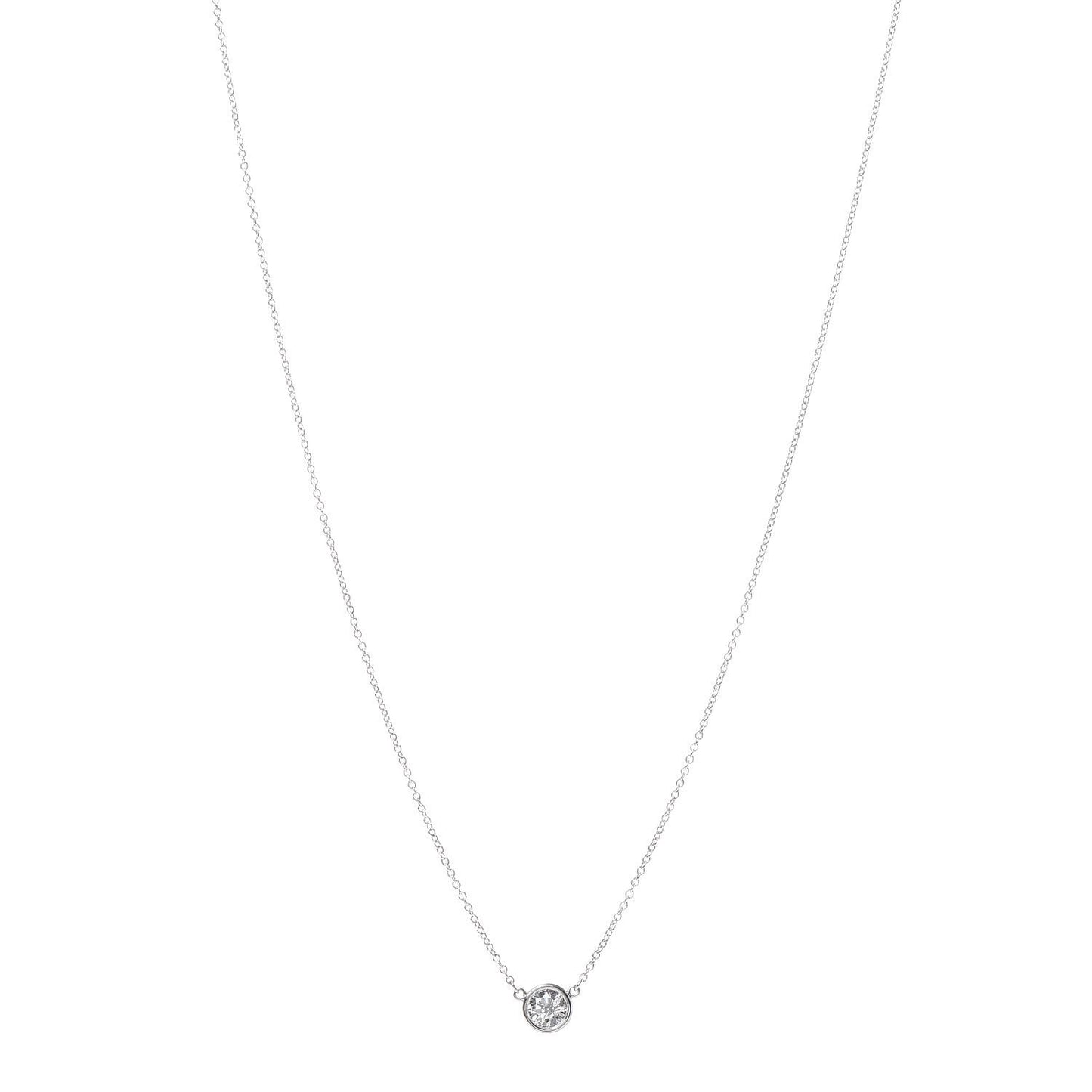 Platinum Diamond .43ct Elsa Peretti Diamonds by the Yard Pendant Necklace