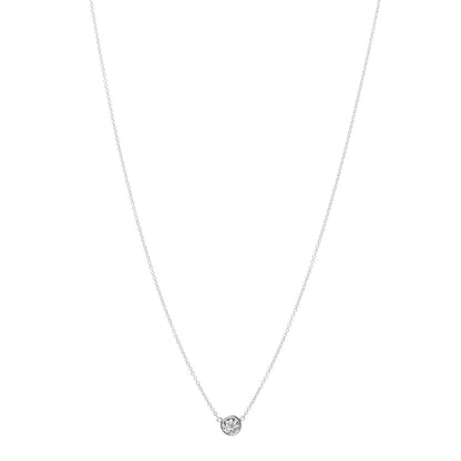 Tiffany Platinum Diamond .43ct Elsa Peretti Diamonds by the Yard Pendant Necklace 1 of 10