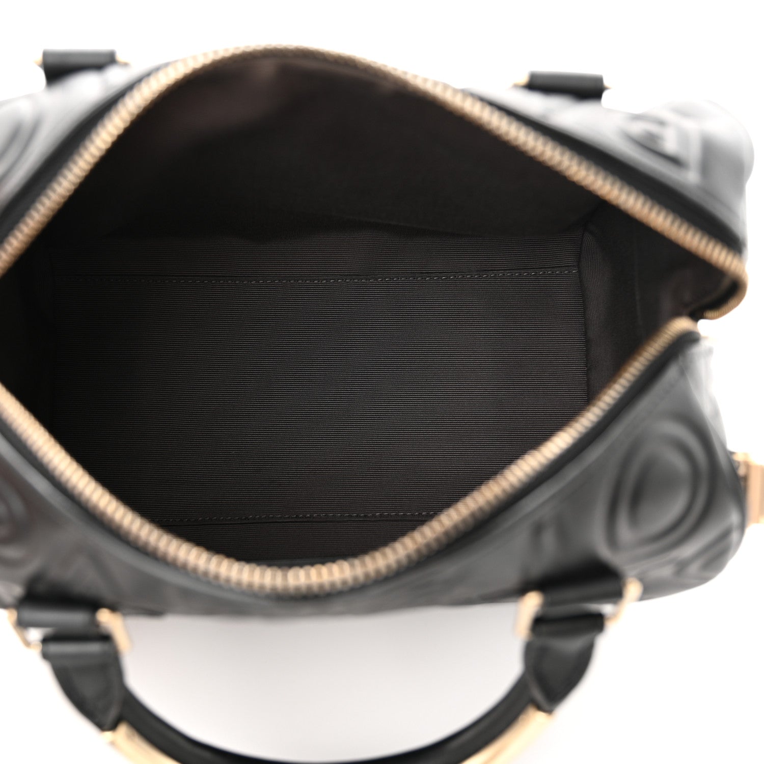 Louis Vuitton Calfskin Embossed Mini Cube Speedy Black 5 of 9
