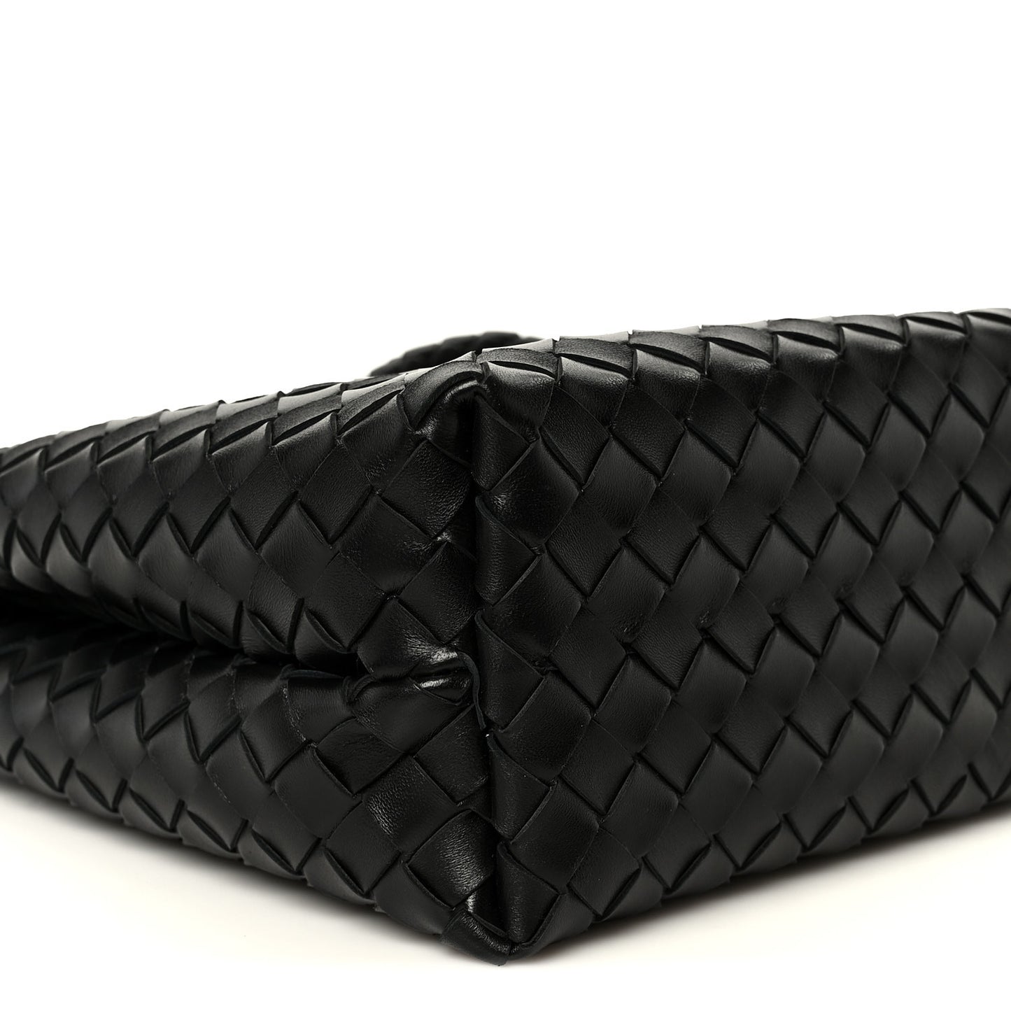 Nappa Intrecciato Medium Andiamo Shoulder Bag Black
