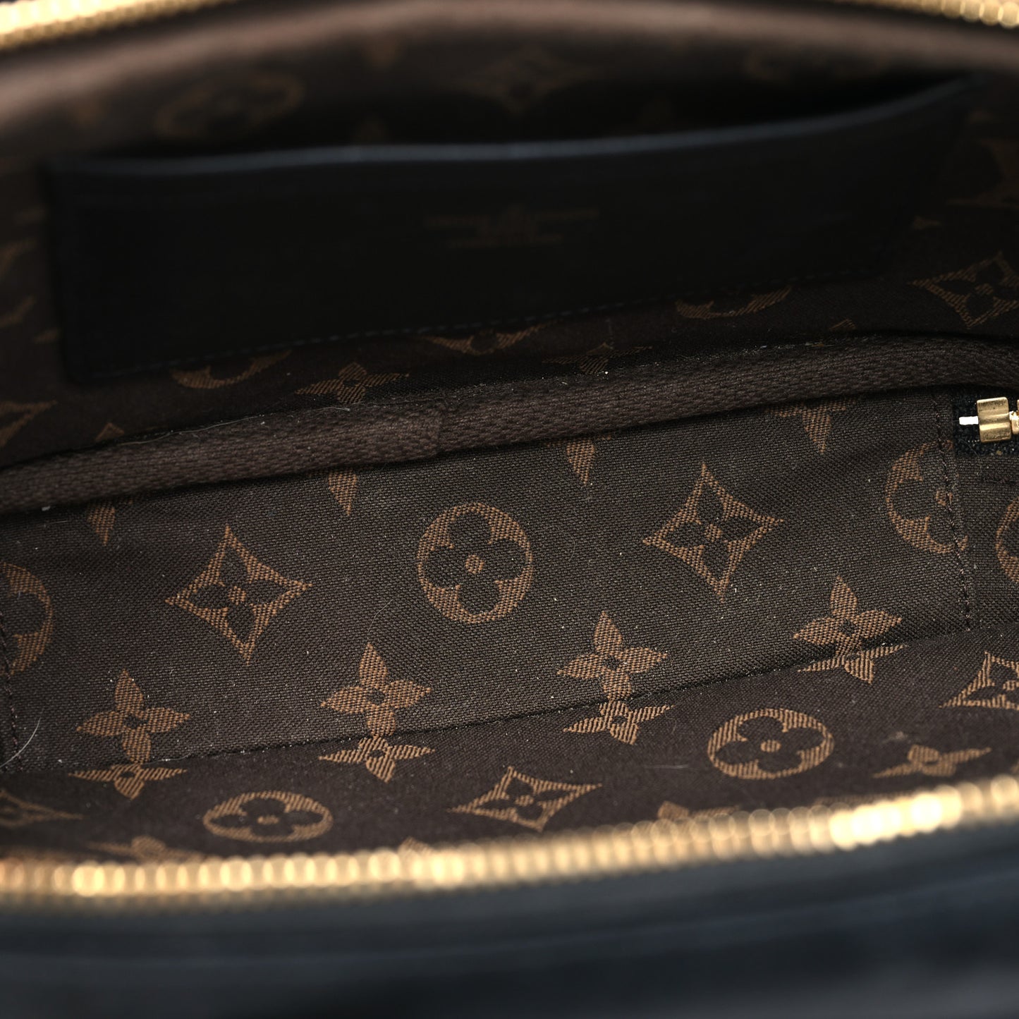 Calfskin Monogram Embossed Utility Crossbody Black