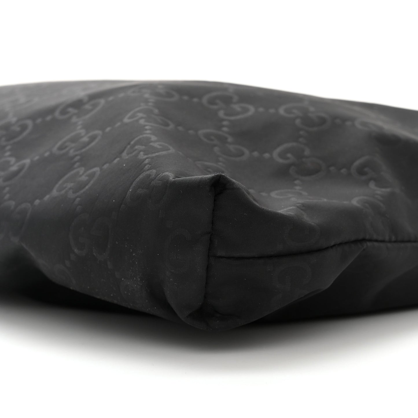 Nylon Monogram Dollar Calfskin Small Flat Messenger Bag Black